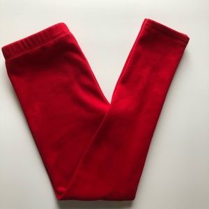 Cat & jack red lined leggings M 7 8